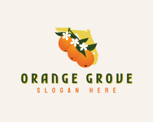 Florida Orange Blossom logo design