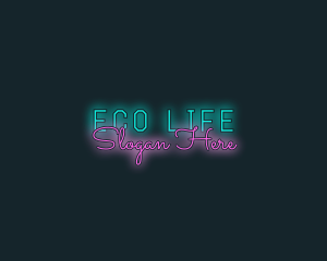 Neon Nightlife Rave logo design