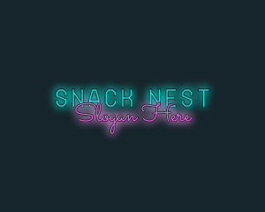 Neon Nightlife Rave logo design