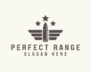 Army Bullet Wings logo design