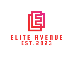 Professional Business Letter E logo design