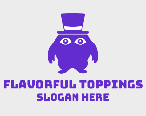 Purple Top Hat Monster logo design