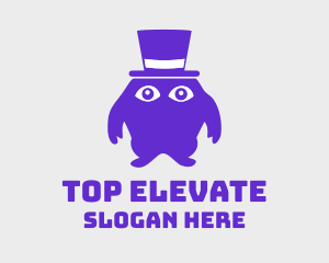 Purple Top Hat Monster logo design