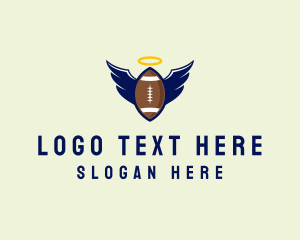 Football - Angel Football Wings logo design