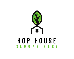 Plant Leaf House logo design