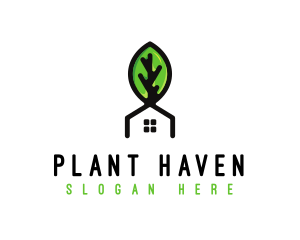 Plant Leaf House logo design