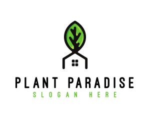 Plant Leaf House logo design