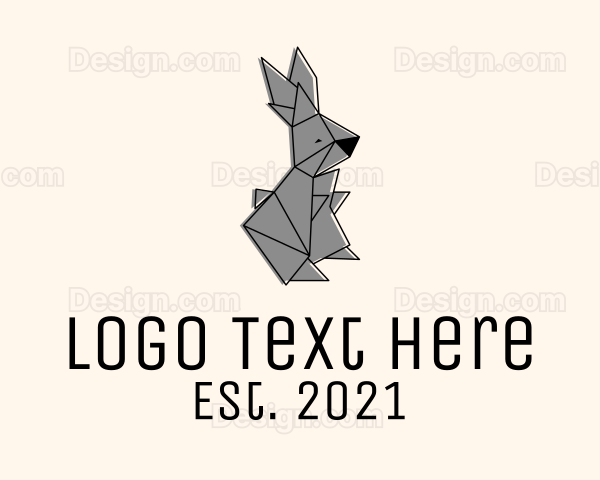 Geometric Pet Bunny Logo