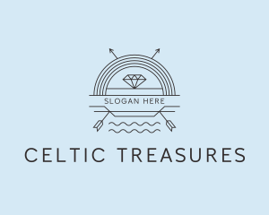 Diamond Arrow Treasure logo design