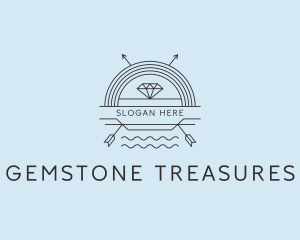 Diamond Arrow Treasure logo design