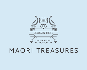 Diamond Arrow Treasure logo design