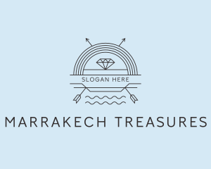 Diamond Arrow Treasure logo design