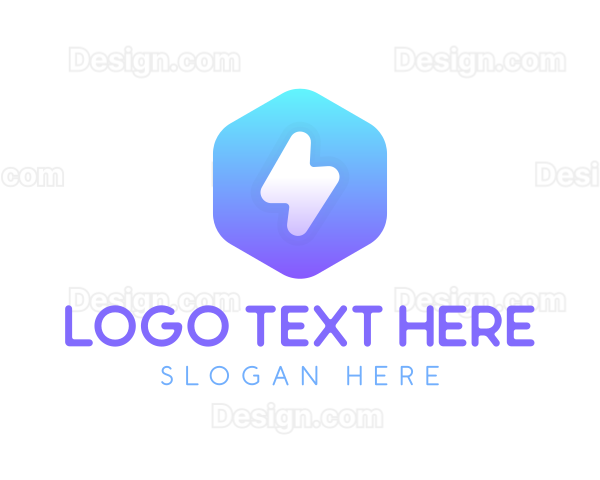 Hexagon Lightning App Logo