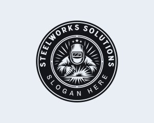 Industrial Steelworks Welder logo design