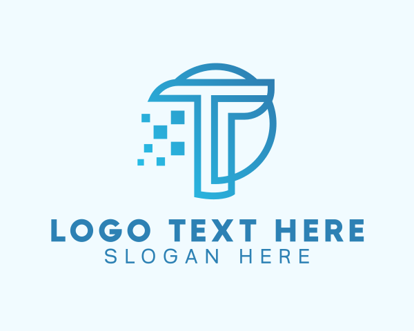 Digital Business Letter T logo