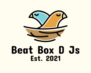 Bird Couple Nest logo