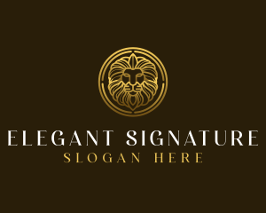 Elegant Royal Lion logo design