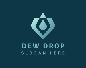 Gradient Water Drop logo design