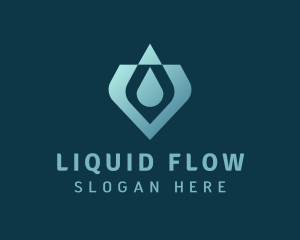 Gradient Water Drop logo design