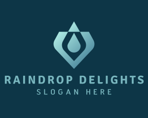 Gradient Water Drop logo design