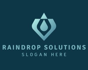 Gradient Water Drop logo design