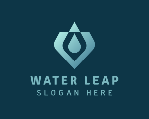 Gradient Water Drop logo design