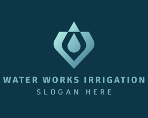 Gradient Water Drop logo design