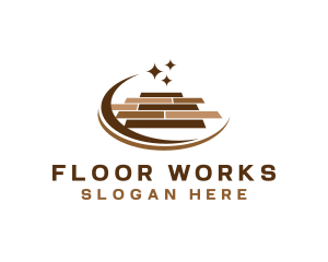 Wooden Tile Flooring logo design