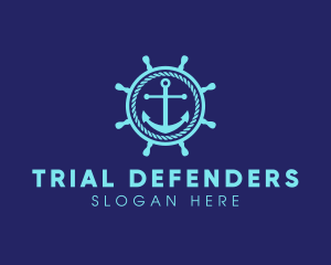 Ship Marine Helm Anchor logo design