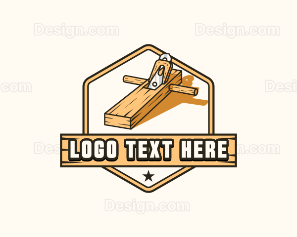 Wood Planer Carpentry Logo