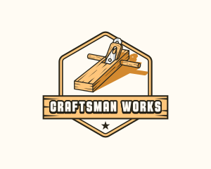 Wood Planer Carpentry logo design