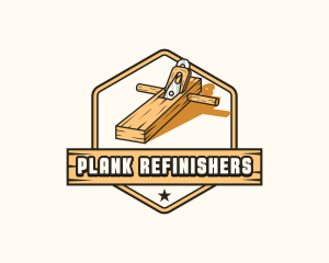 Wood Planer Carpentry logo design