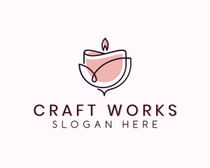 Candlelight Spa Candle logo design