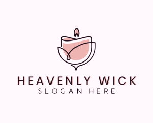 Candlelight Spa Candle logo design