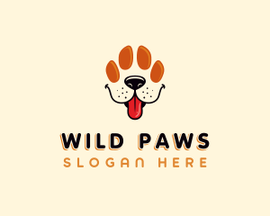 Pet Paw Dog logo design