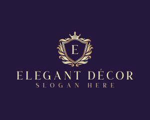 Elegant Crown Crest logo design