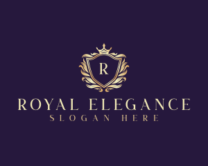 Elegant Crown Crest logo design