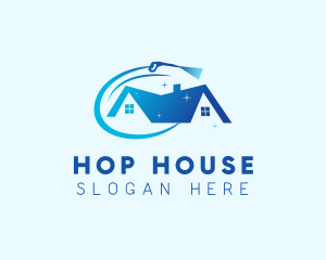 House Roof Pressure Washing logo design