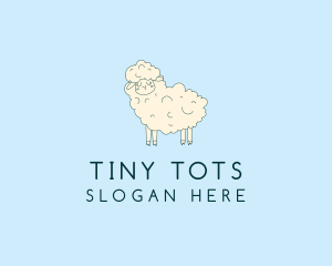 Cute Sheep Sketch Logo