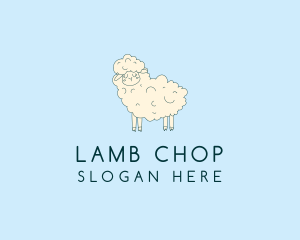 Cute Sheep Sketch logo design