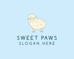 Cute Sheep Sketch logo design