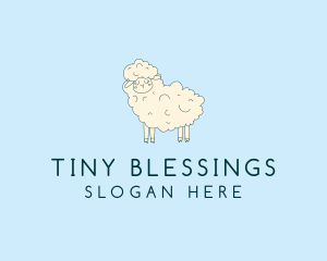 Cute Sheep Sketch logo design