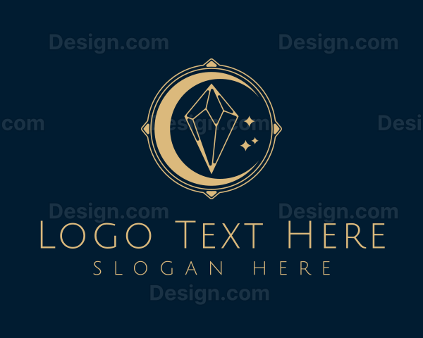 Cosmic Crystal Emblem Logo