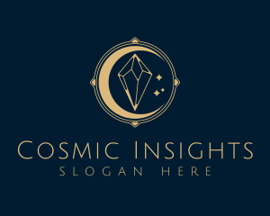 Cosmic Crystal Emblem logo design