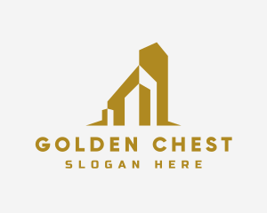 Gold Real Estate Building logo design