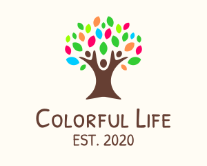 Colorful Community Tree logo design