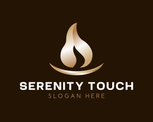 Elegant Cremation Flame  logo