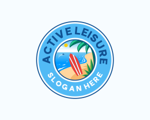 Beach Surfboard Adventure logo design