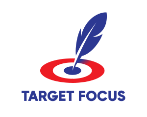 Writing Feather Target logo design