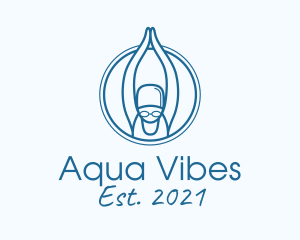 Blue Swimming Athlete logo